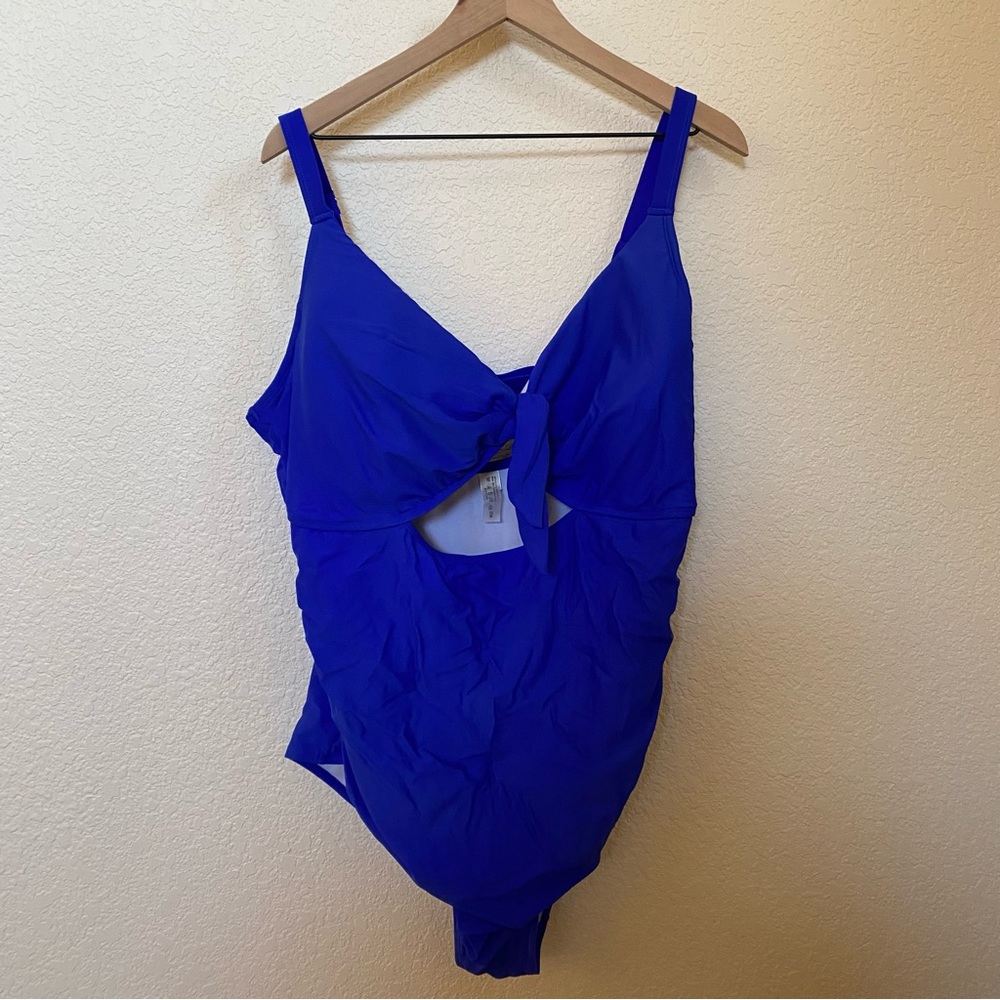 Aqua Eve Plus Size One Piece Swimsuit Size 22 - Picture 6 of 6